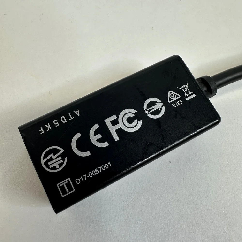 LG USB-C to Ethernet RJ45 Adapter Black ATD5KF‎ D17-0057001 Network Dongle